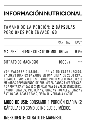 Suplemento A Base De Magnesio 60 Capsulas 500 Grs Sin Tacc STAR NUTRITION Citrato De Magnesio 8.817 STI Digital Bicicletas Motos Herramientas Tecnologia